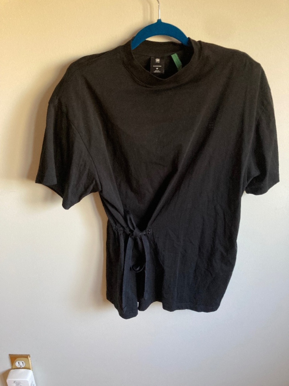 G-Star RAW Black Wrap Tie Tee Medium